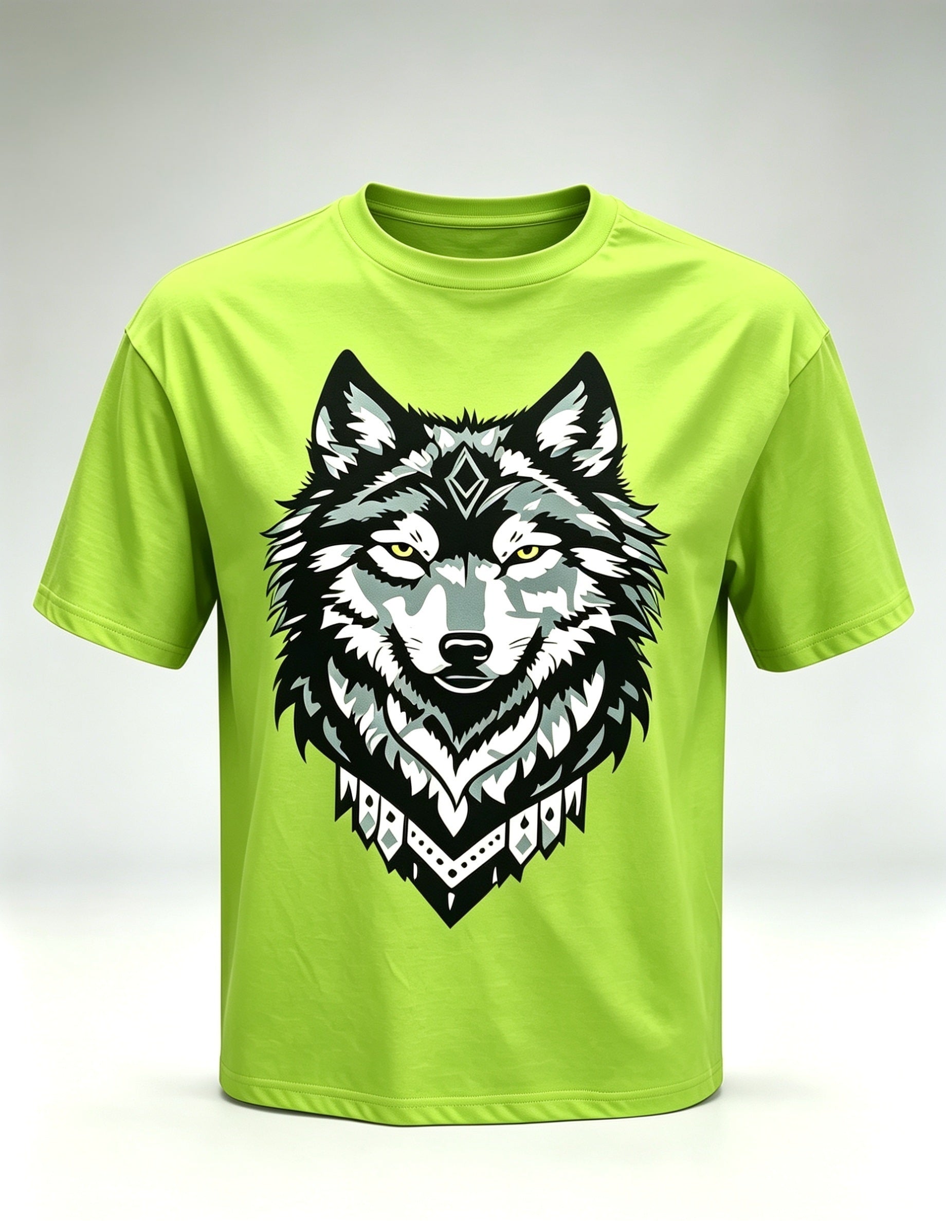 White Features Wolf Oversize shirt