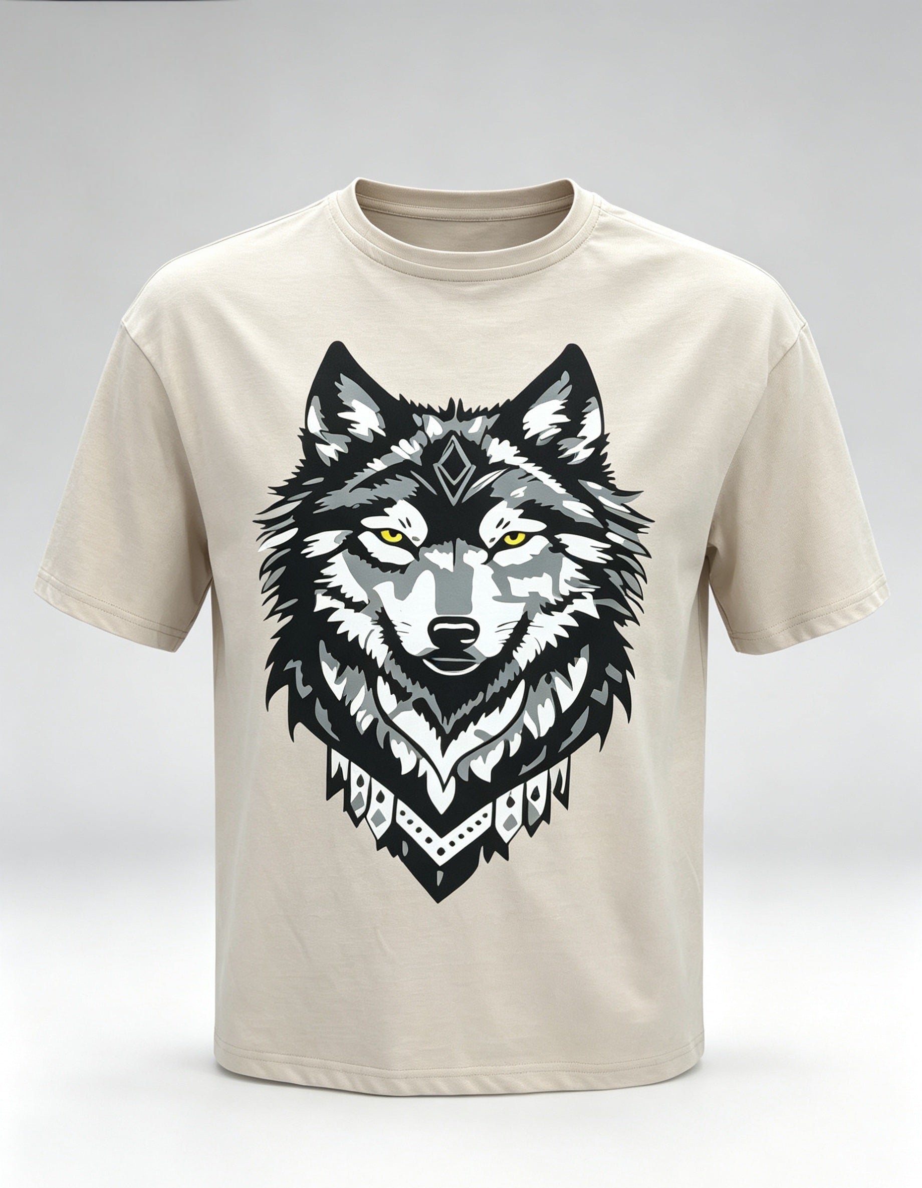 White Features Wolf Oversize shirt