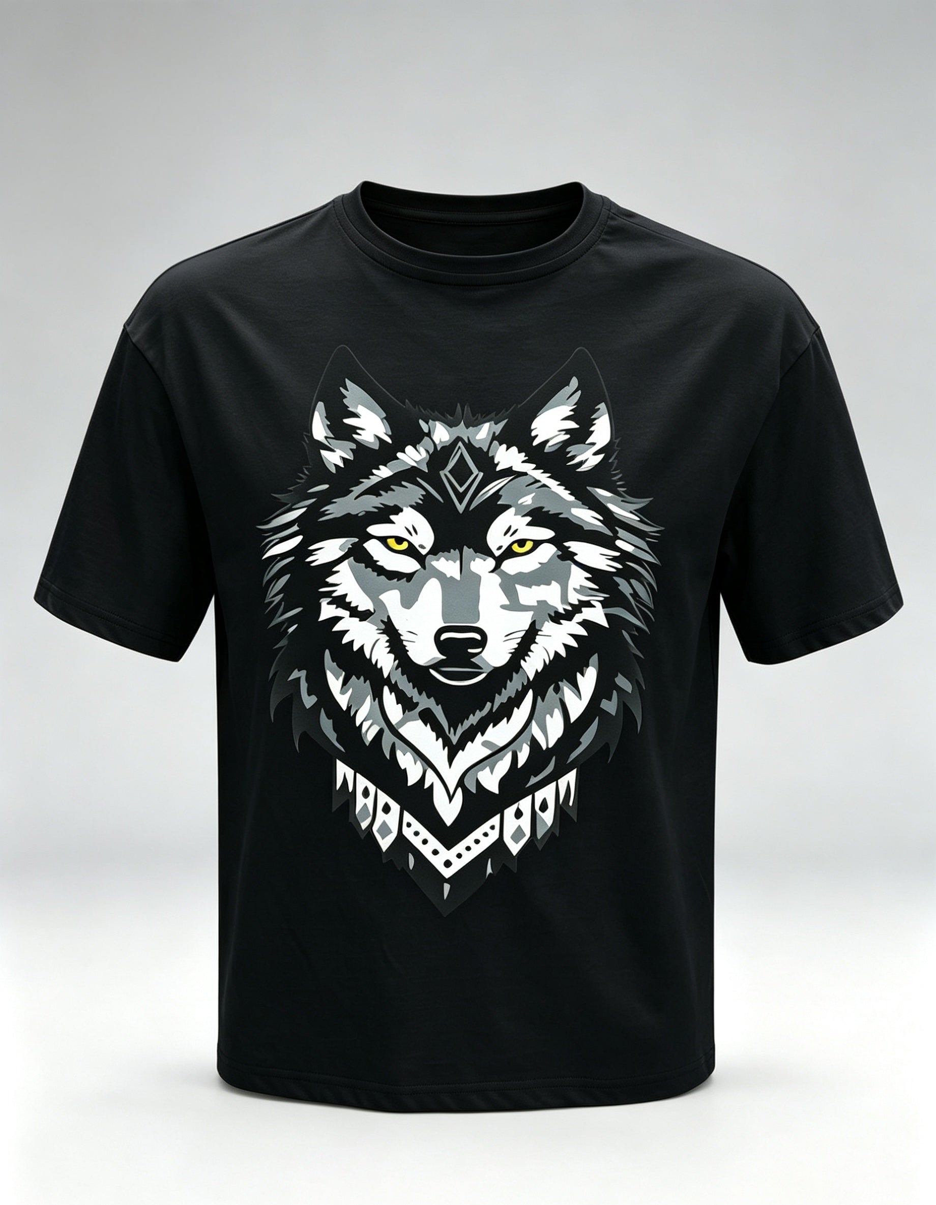 White Features Wolf Oversize shirt