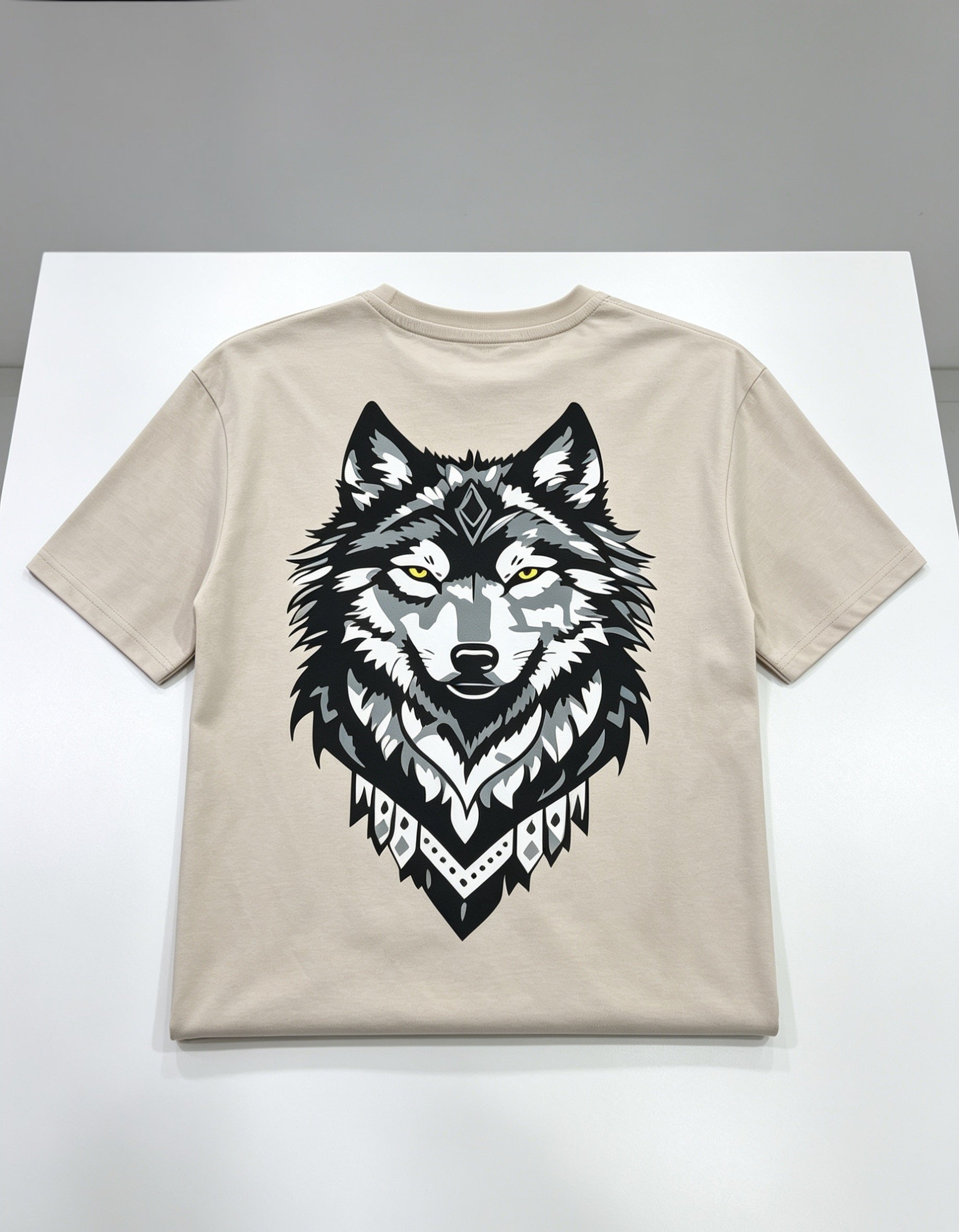 White Features Wolf Oversize shirt